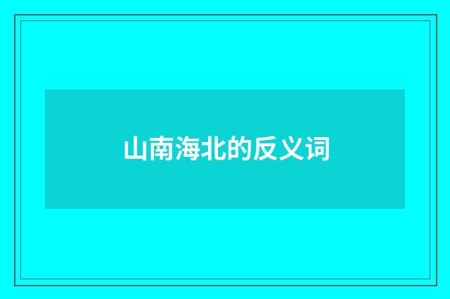 山南海北的反义词