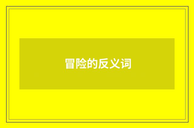 冒险的反义词