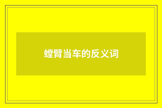 螳臂当车的反义词