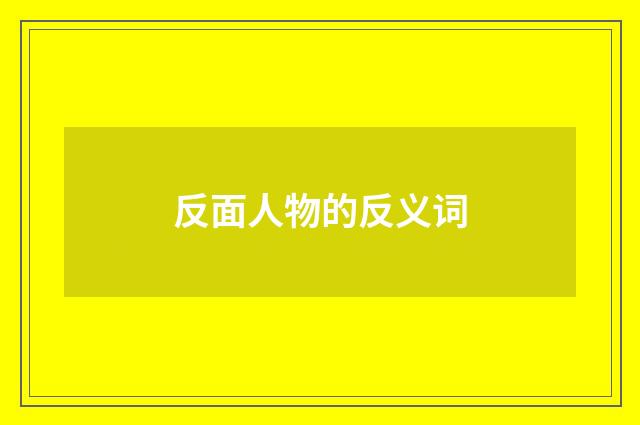 反面人物的反义词