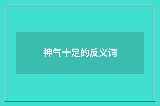 神气十足的反义词