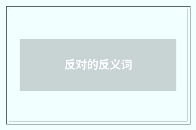 反对的反义词