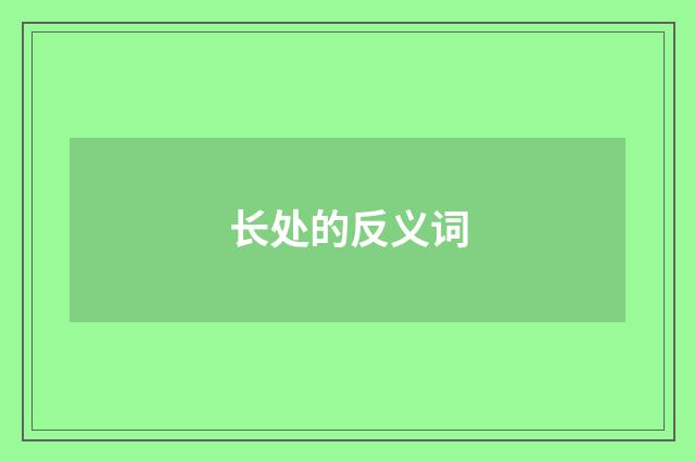 长处的反义词