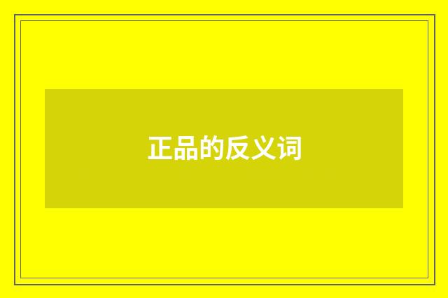 正品的反义词
