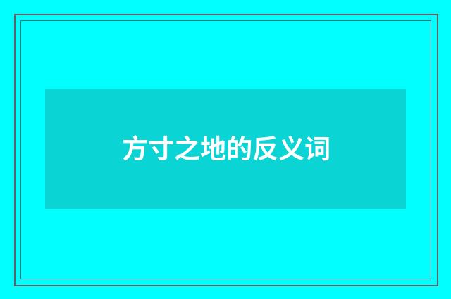 方寸之地的反义词