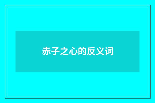赤子之心的反义词