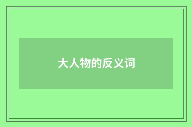 大人物的反义词