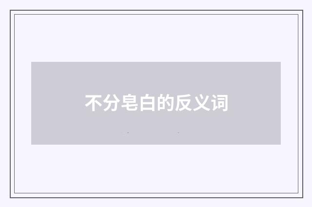 不分皂白的反义词