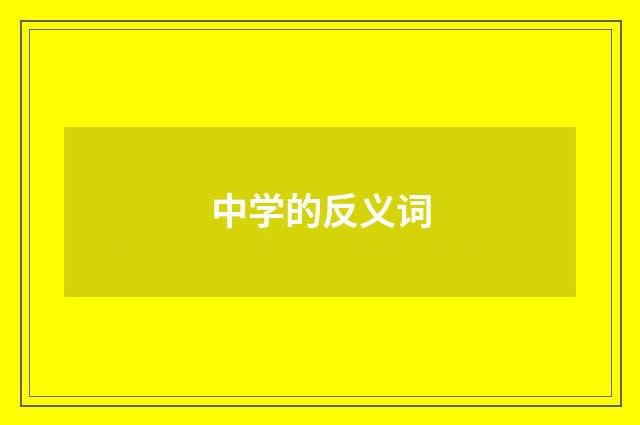 中学的反义词