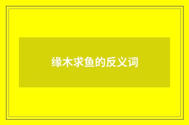缘木求鱼的反义词