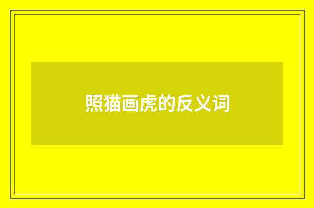 照猫画虎的反义词
