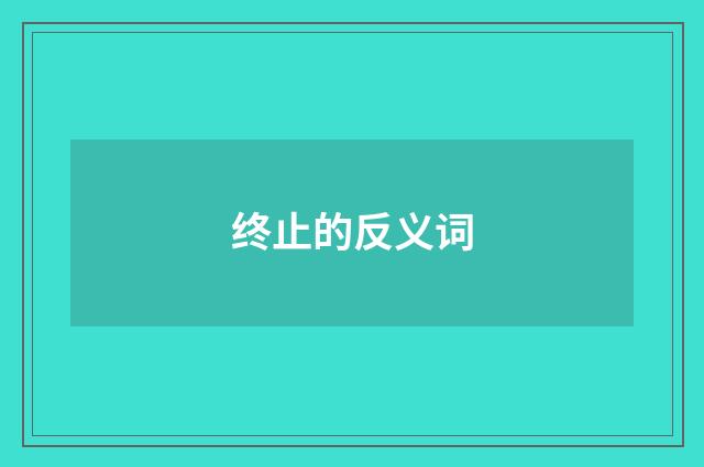 终止的反义词